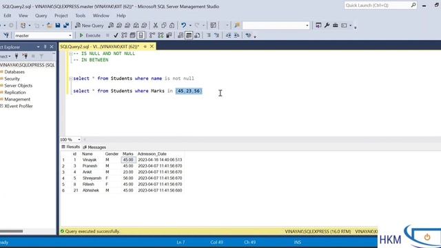 NULL, NOTNULL Keyword In SQL and IN, Between Keyword in SQL