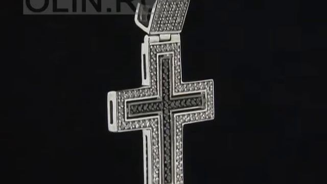 Крест декоративный с черными бриллиантами смотреть онлайн