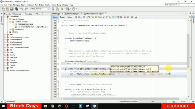 Confirmation to Close application in jframe using Netbeans смотреть онлайн