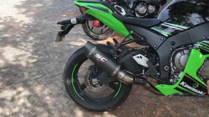 Ninja ZX10R - Flame Throw - SC Project Exhaust - Piston Tribes