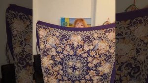 Королевский бал.Шелк #павловопосадская#шаль#платок#королевскийбал#шелк#обзор