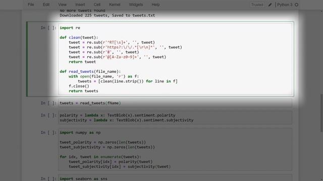 Tweet Sentiment Analysis Using TextBlob and Tweepy