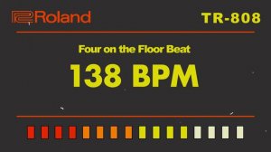 Roland TR-808 Four On The Floor 138 BPM Backing Track