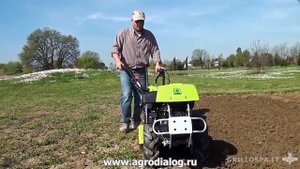 Мотоблок Grillo G 85 – G 85D (работа с почвенной фрезой)