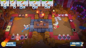 Overcooked! All You Can Eat - Carnival of Chaos 3-3, Score 2052 : 2 Players 4 Stars 🌟🌟🌟🌟