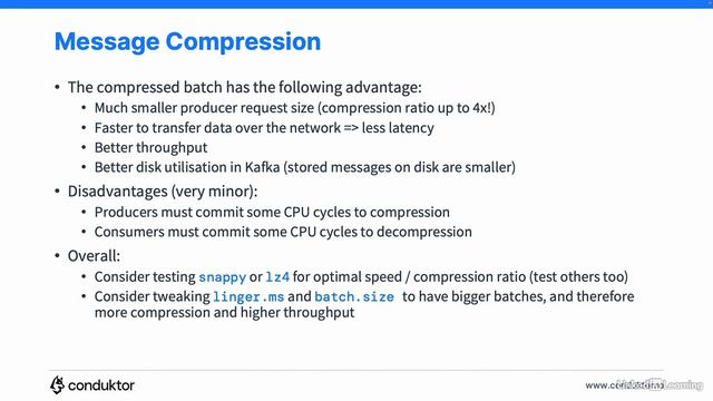 8.10_Kafka message compression - Kafka Wikimedia Producer and Adv. Producer Config. смотреть онлайн