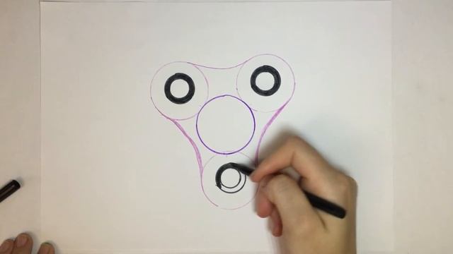 Как нарисовать СПИННЕР на бумаге / Эмодзи рисунок / Развивающие уроки для детей от 5 лет