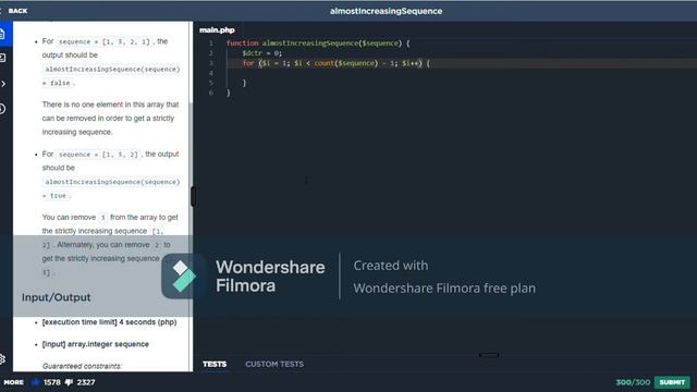 Almost Increasing Sequence | CodeSignal | PHP смотреть онлайн