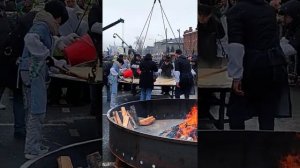 Так пекут самый большой блин в г.Ялуторовске на Масленицу 2020г.