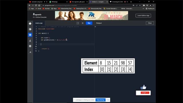 1 Dimensional Array. (1D array) Intro. C++