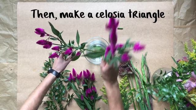 Celosia, glamini, allium, solidago, ruscus смотреть онлайн