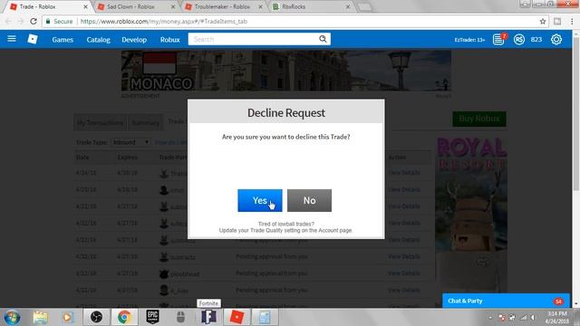 GOING THROUGH LOTS OF INBOUND TRADES! ROBLOX TRADE HANGOUT ! (ROBLOX TRADING) смотреть онлайн