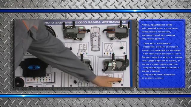 Комплект учебно-лабораторного оборудования "Система центрального электрического замка автомобиля" смотреть онлайн