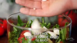 Салат с беконом и рукколой