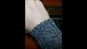 Резинка с промышленным краем 2 к 1 на вязальной машине Нева 2