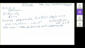 Error correcting codes. Lecture 8 (27.11.2020)