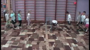 Спорт для детей  Встречная эстафета "Передай кеглю".  Игры, танцы, спорт, разминка