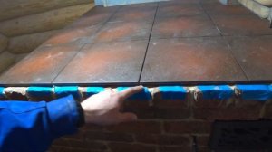 Отделка банной печь. Кладём плитку.