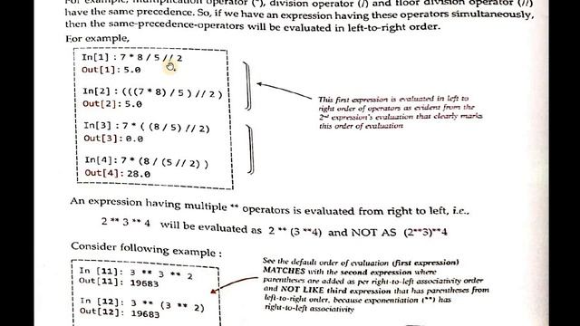 Operator Precedence