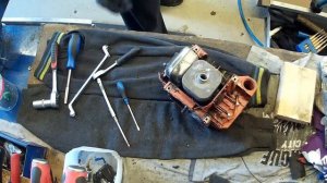 Disassembly of Husqvarna 225R Brushcutter for spare parts Триммер Хускварна 225R на запчасти