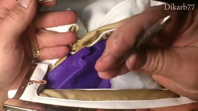 Ремонт сумок. Выдавливание шишек на фурнитуре поцелуйчик. смотреть онлайн