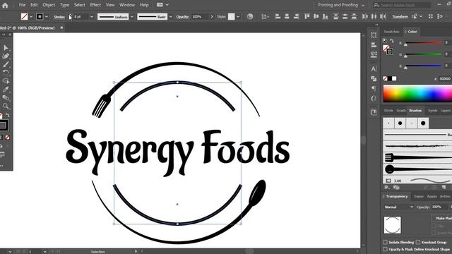 Logo design in illustrator : How to create restaurant and food logo with 3d realistic look смотреть онлайн