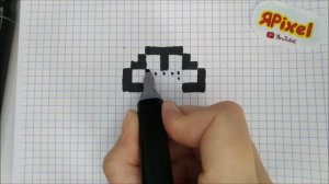 Как нарисовать лапу котика по клеточкам #79 - #pixelart 如何画猫