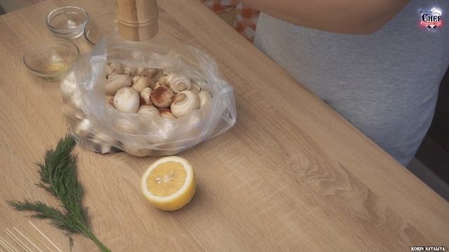 ☆Шампиньоны в духовке на шпажках ☆шашлык из грибов рецепт☆