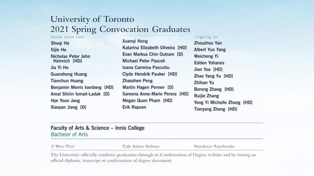 Spring Convocation #UofTGrad21 Described Video смотреть онлайн