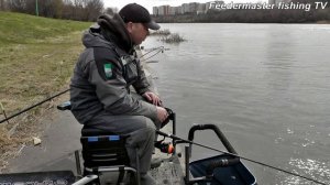 Ловля плотвы ранней весной на реке в Марьино
