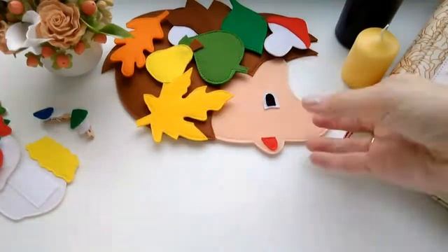 Развивающая игра из фетра ,,ёжики,,