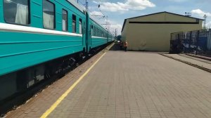 KZ4AT-0002 с фирменным поездом "Жетысу" 15 Алматы2-Петропавловск прибывает на ст.Нур-Султан1