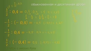 ДЕЛЕНИЕ рациональных чисел. Часть 8. Обыкновенная и десятичная дробь
