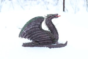 Плетеный Дракон | Плетение из бумажной лозы | Плетение из бумаги