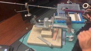 Заточка ножа финиш камень красный рубин