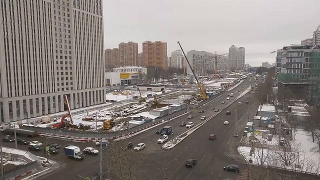 Москва. Ленинский проспект и Кравченко. Зима 2020