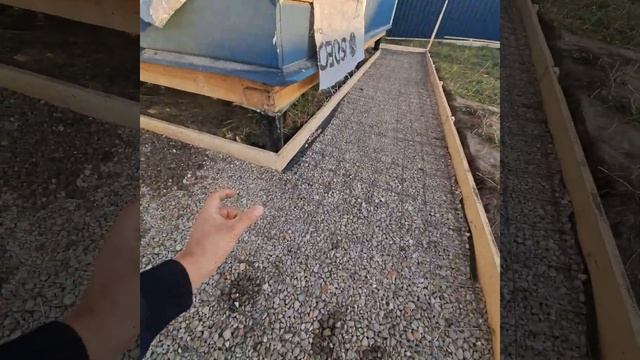 Заливка бетоном площадки под автомобиль. смотреть онлайн