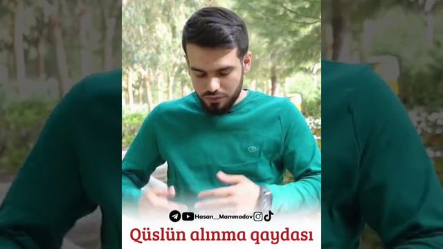 Həsən Məmmədov.Qusulun alınma qaydası.