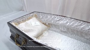 Гроб деревянный, шестигранный, Б-7 "Престиж". Купить гроб в Москве и Московской области.