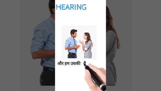 What is the deference between ➡️🗣️HEARING & LISTENING❓ #short #enjoyablestudies