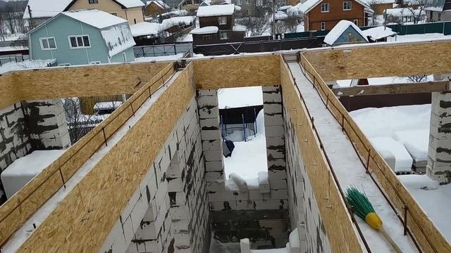 армопояс зимой опалубка армирование