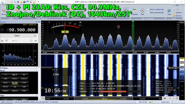 11.05.2023 07:56UTC, [Es], Kiss, Чехия, 90.9МГц, 1643км