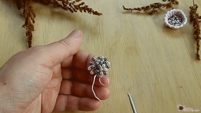 Как связать чашечку с бисером смотреть онлайн