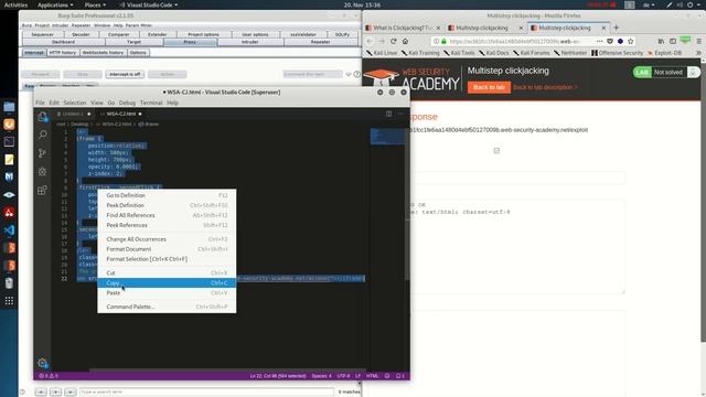 Multistep clickjacking (Video solution) смотреть онлайн