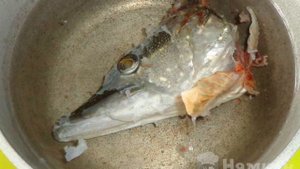 Уха из головы щуки с пшеном