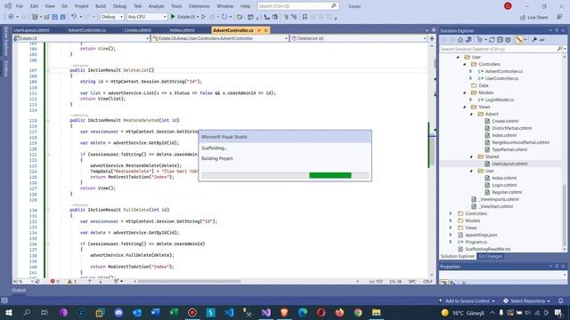 .Net Core 5.0 ile Emlak Sitesi - Kullanıcı Paneli İlanların Geri Yüklenmesi ve Tamamen Silinmesi
