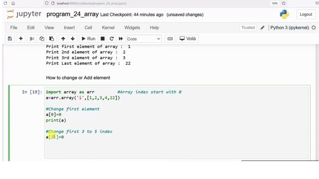 Arrays in Python | Add | Delete | Length & Concatenate  | Python Programming | Jupyter NoteBook | I