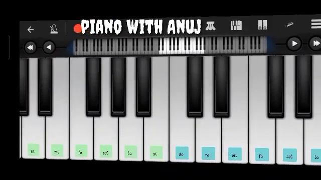 aaja tujhko pukare mere git || mobile piano music tutorial || piano with anuj смотреть онлайн