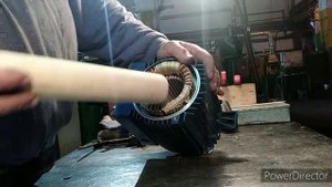 Выпресовка статорного железа из корпуса электродвигателя