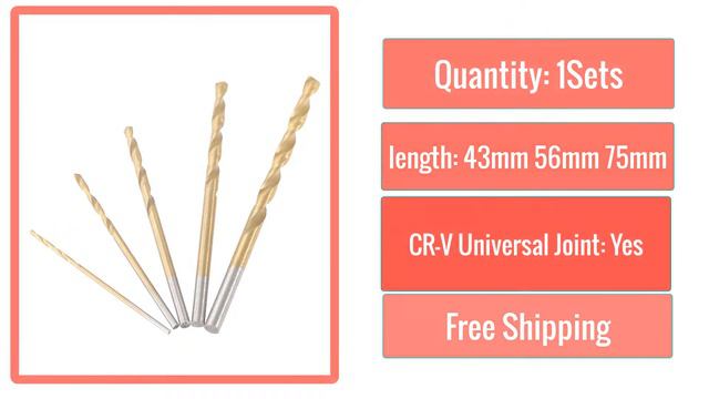 Titanium Coated Twist Drill Bits Tool Set Metric System Brill Bit Woodworking Punte Trapano смотреть онлайн